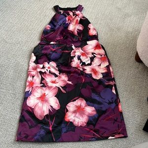 db established 1962 floral silk business dress. Size 6